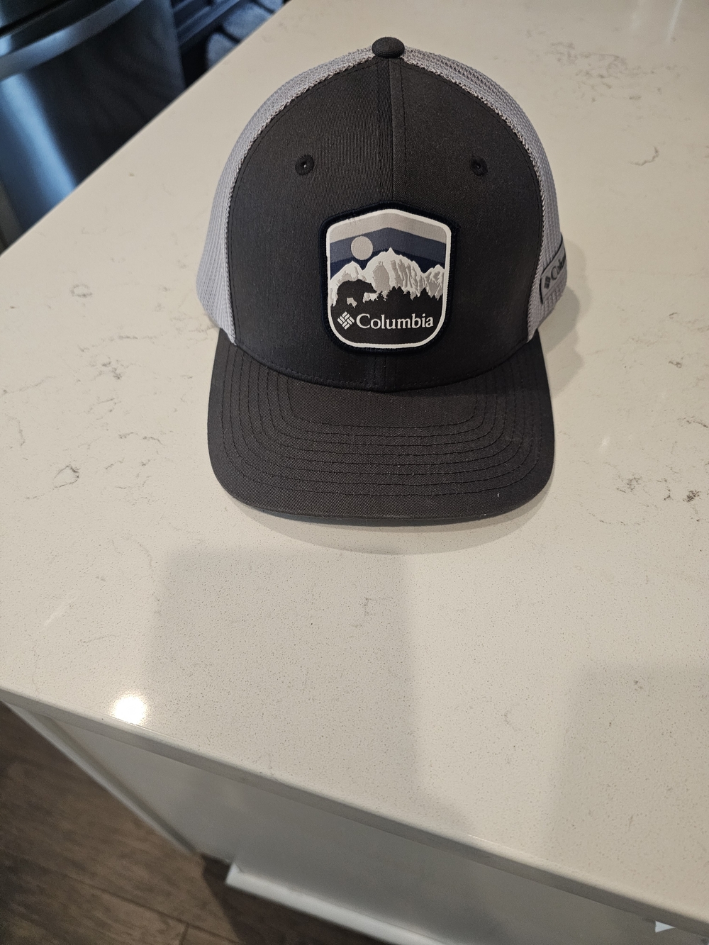 Columbia Two-Tone Gray Mesh Trucker Hat